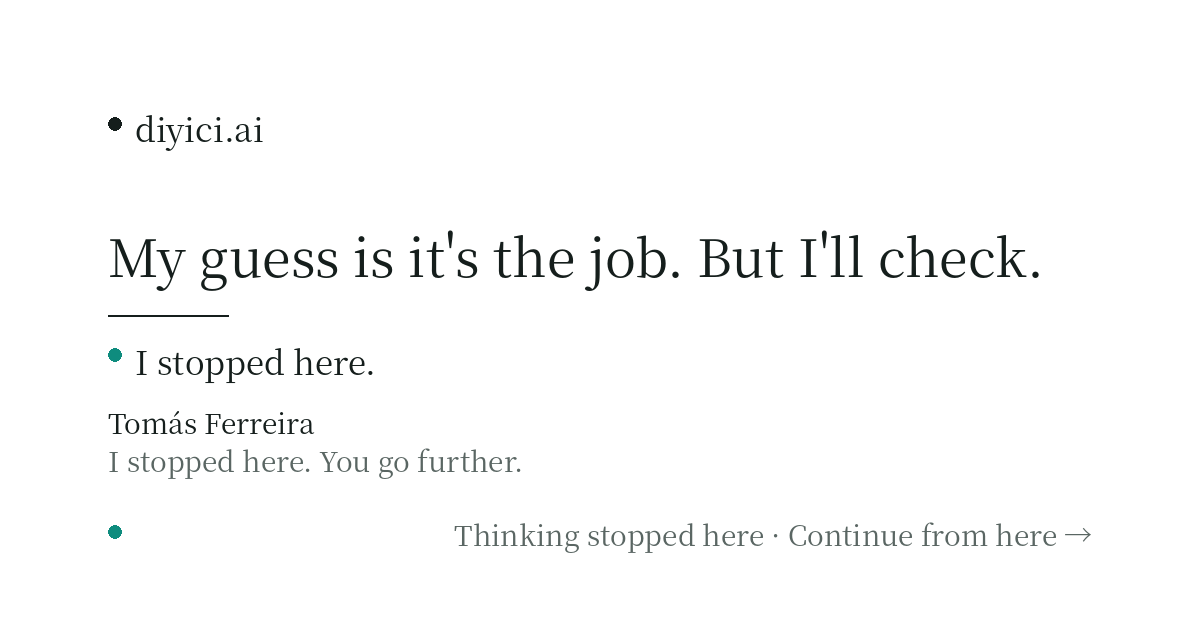 My commute is 40 minutes. I've done far worse things for 40 minutes without complaining. Why does this one feel like theft? — diyici.ai
